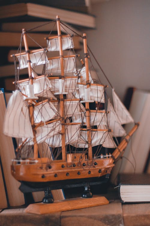 Free A Miniature of a Galleon Ship Stock Photo