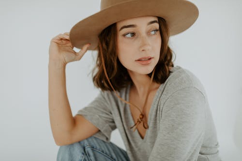 Portrait of a Woman with a Brown Hat