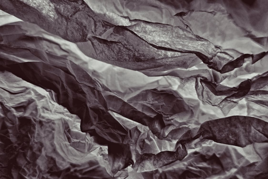 Crumpled Paper in Close-up Photography