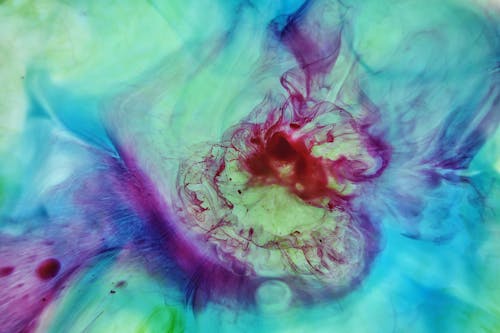 Colorful Dye Splashes in Liquid