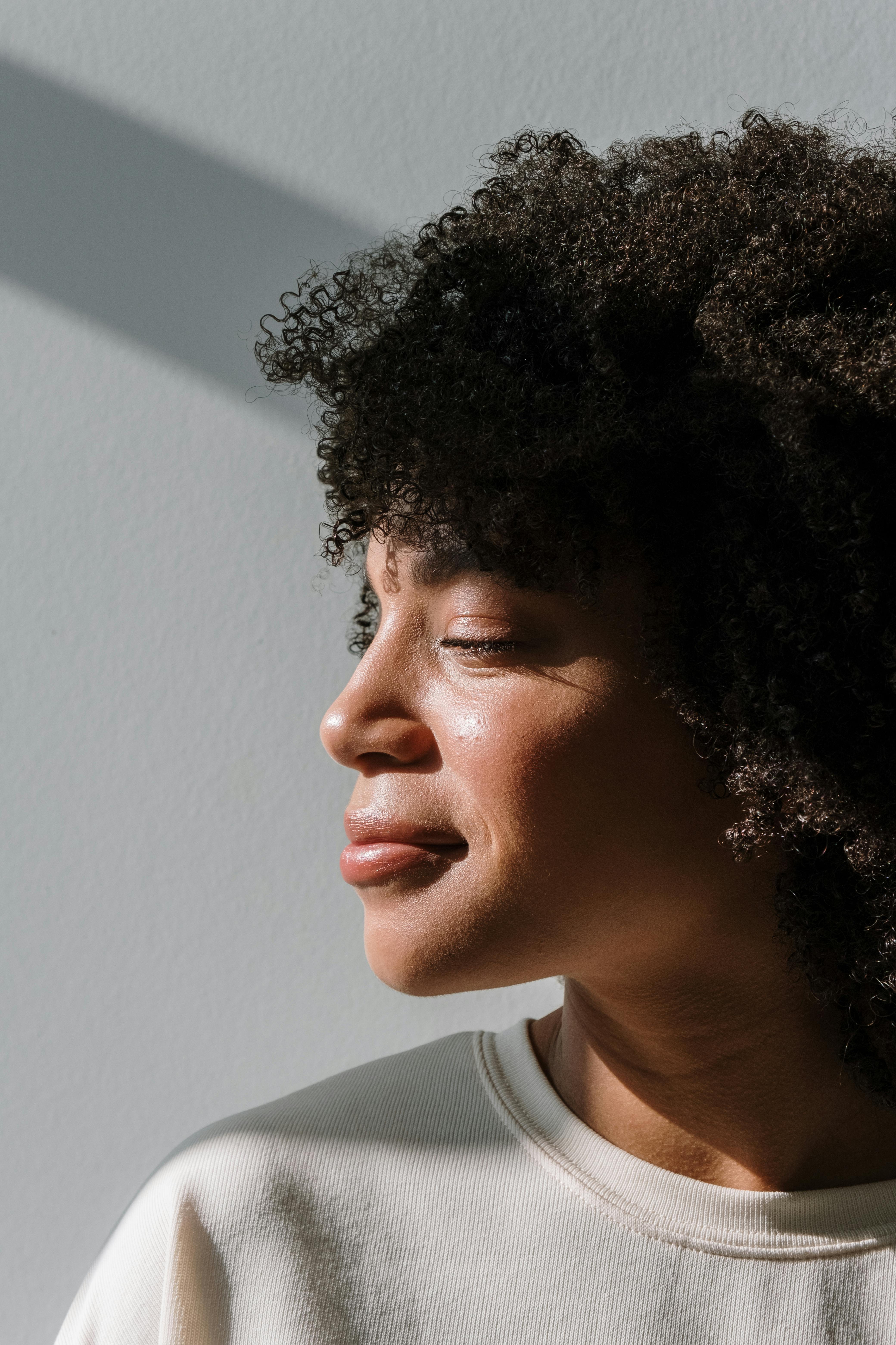 woman side profile