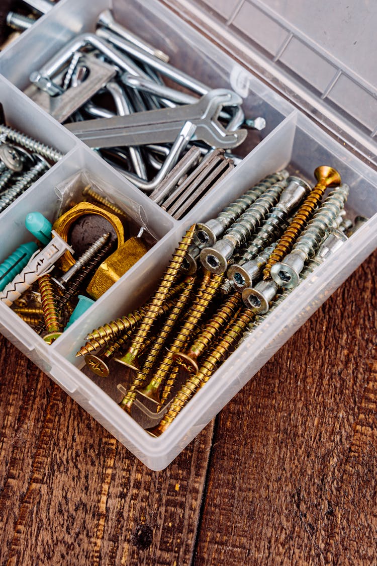 Toolbox With Screws And Tools