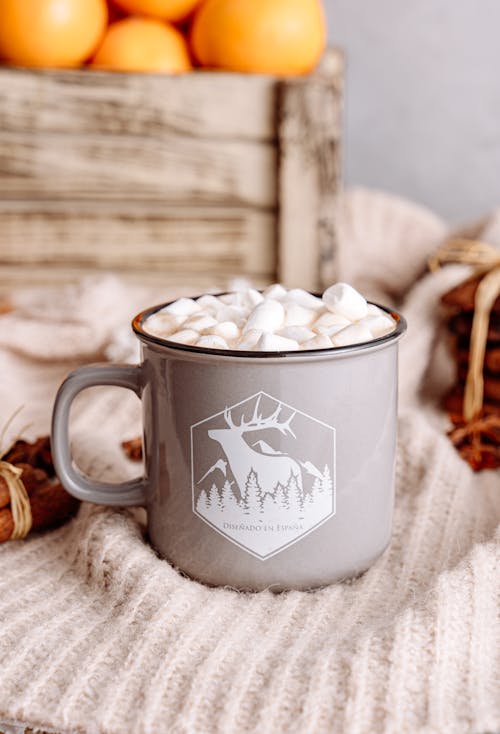 Free Beverage with Marshmallows Stock Photo