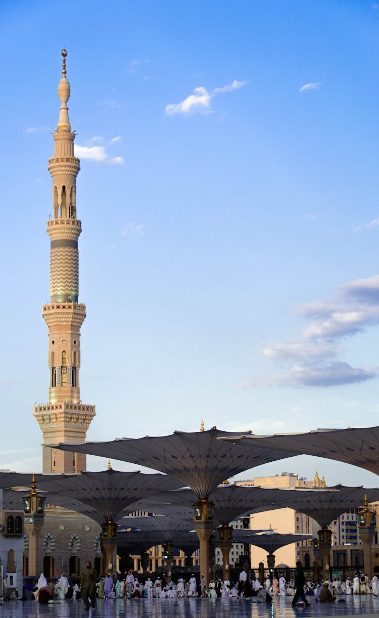 Busy People Outside Al Masjid Nabawi