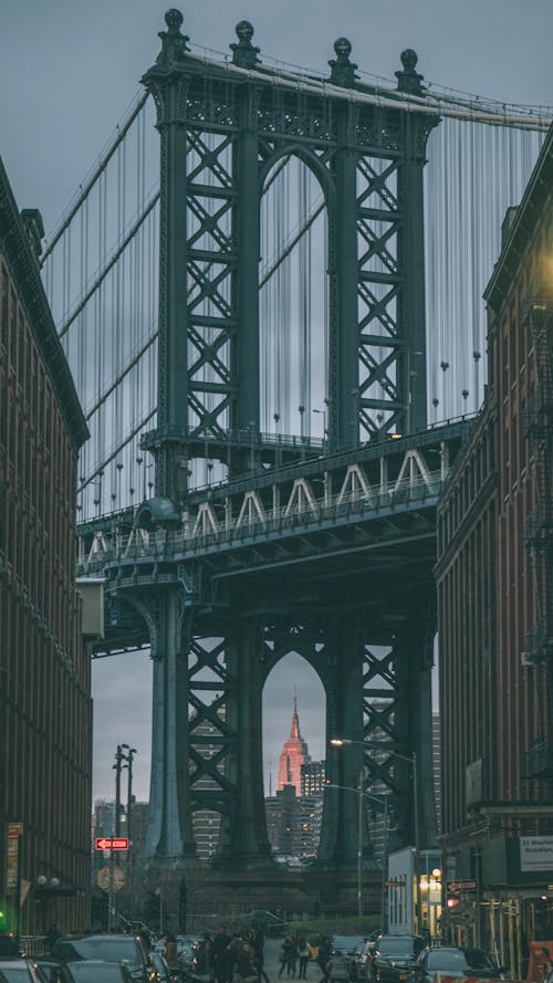 Základová fotografie zdarma na téma budovy, dumbo, manhattanský most