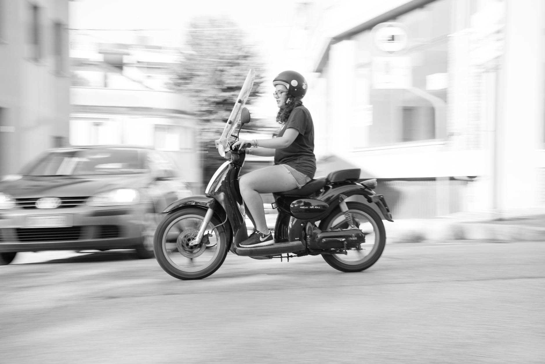 Woman Riding on Scooter Motorcycle · Free Stock Photo