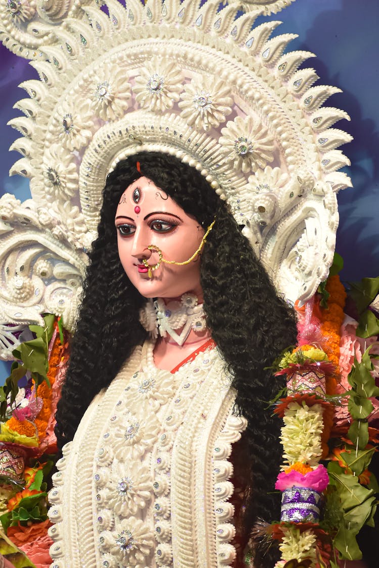 Ornate Statue Of Hindu Goddess