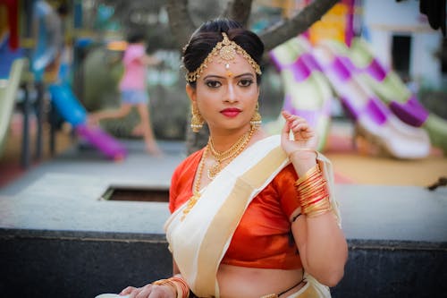 Beautiful Bride in Traditional Clothing 