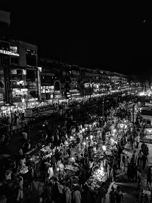 Free stock photo of bnw, chaos, city street