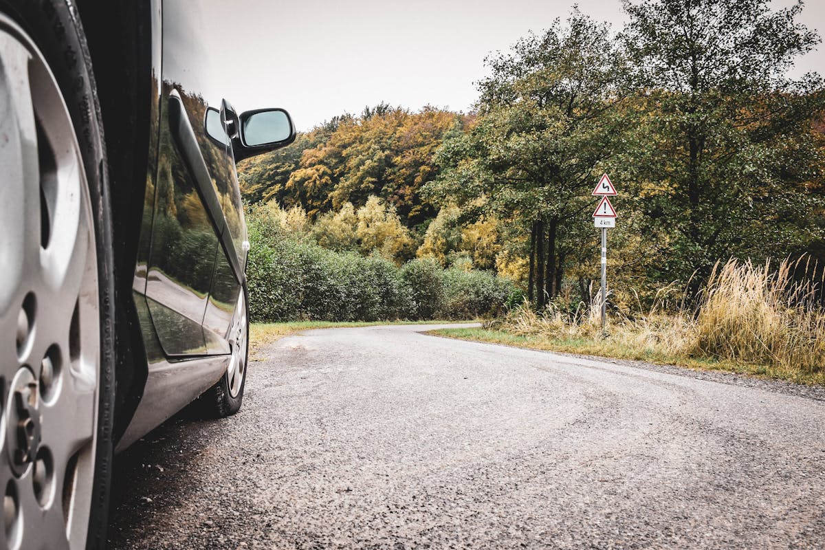 The moon over a city skyline at dawn