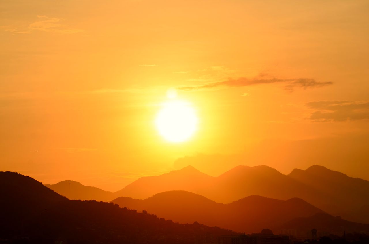 stunning sunset over rio de janeiro s mountains capturing the vibrant