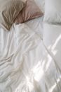 White Bed Linen on Bed