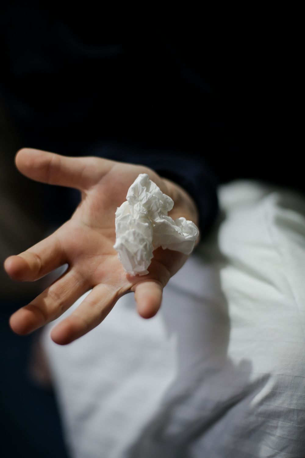 Tissue In Hand A Person Holding a Tissue · Free Stock Photo