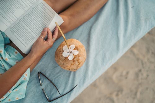 Free Person Holding a Book Stock Photo