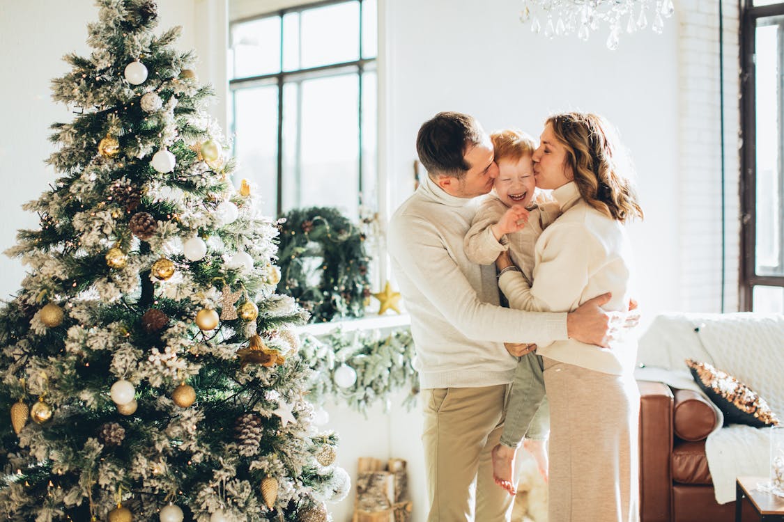 Free Photo Of A Happy Family At Christmas Time Stock Photo