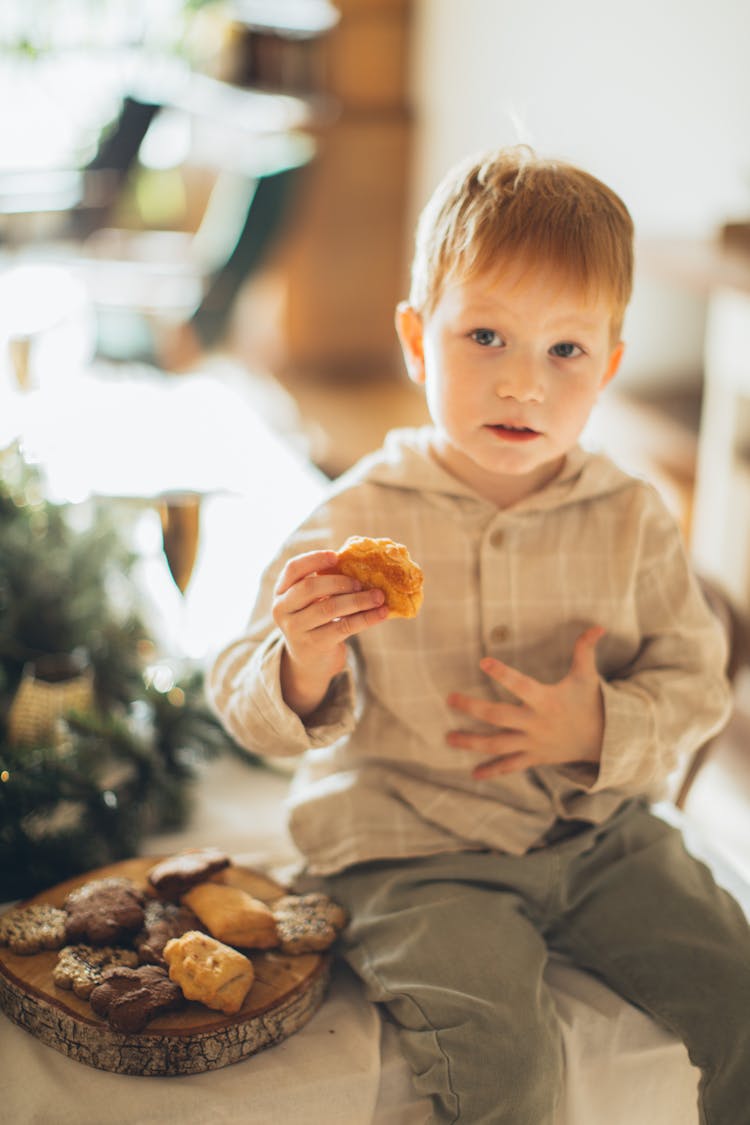 Boy Eating Cookie