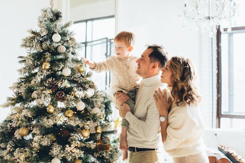 Immagine gratuita di albero di natale, atmosfera natalizia, bambino