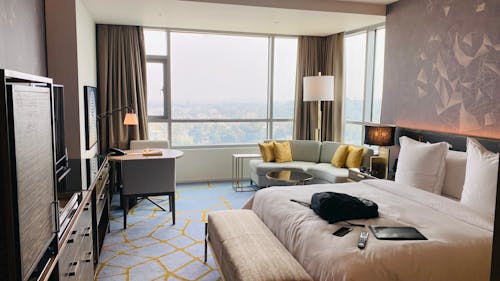 Free Photo of a Hotel Luxury Room Interior Stock Photo