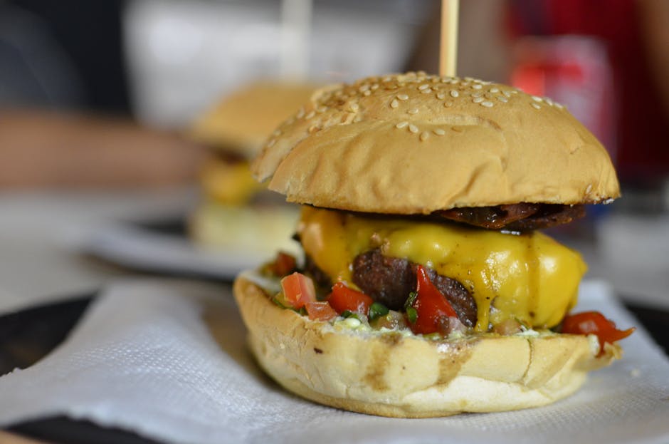 A delicious burger with toppings - Best burgers Detroit