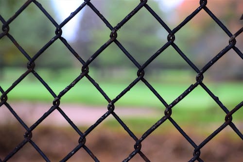 Free Black Metal Chain Link Fence Stock Photo