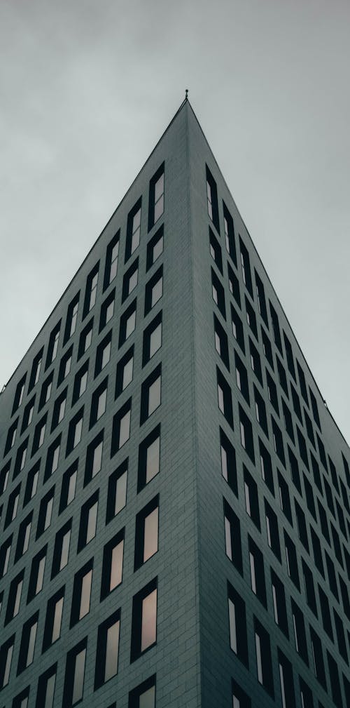  Symmetrical and Modern Building with Glass Windows