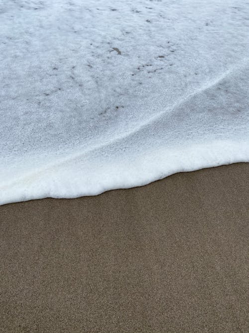 Foto profissional grátis de areia, costa, espuma