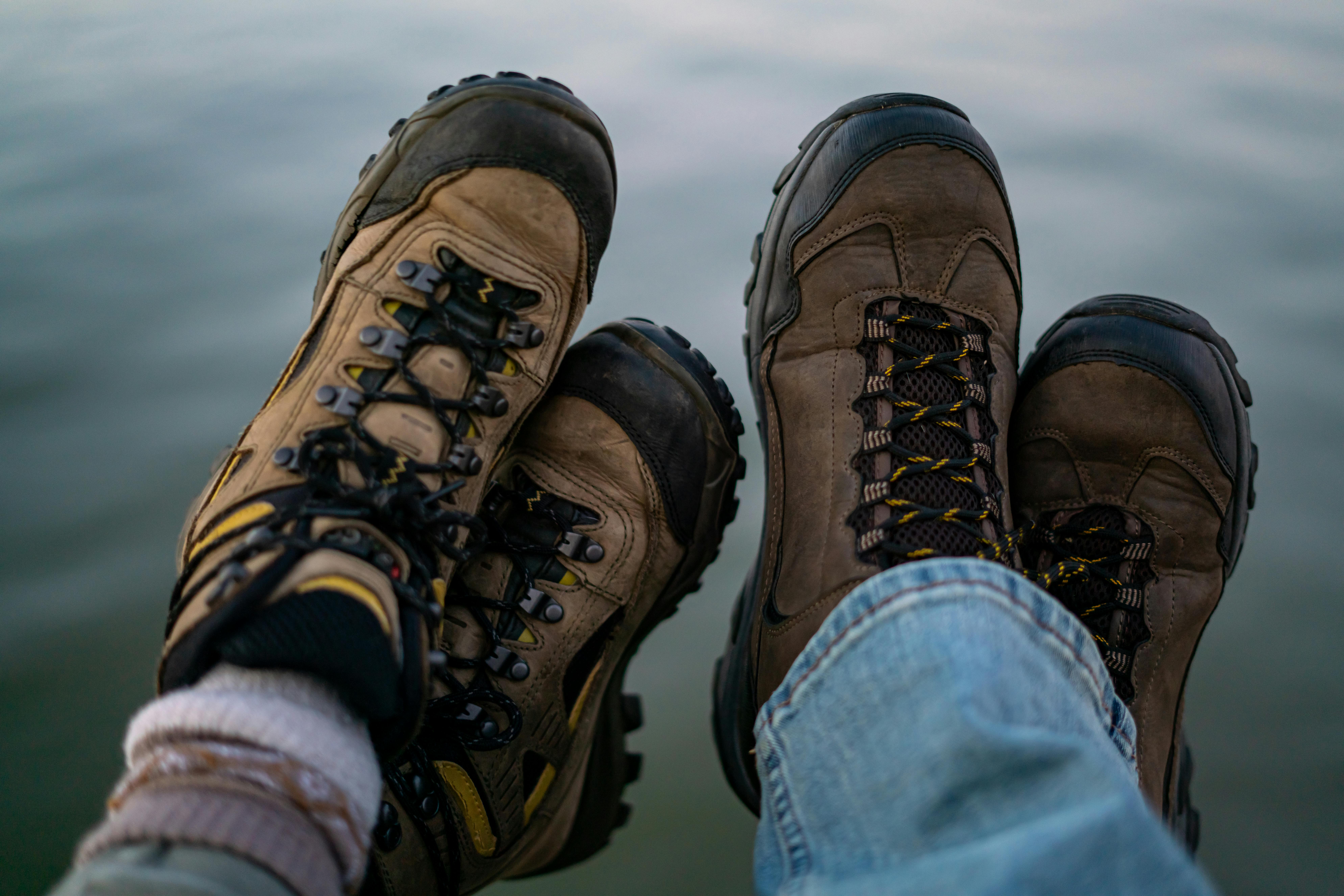 hiking shoes with jeans