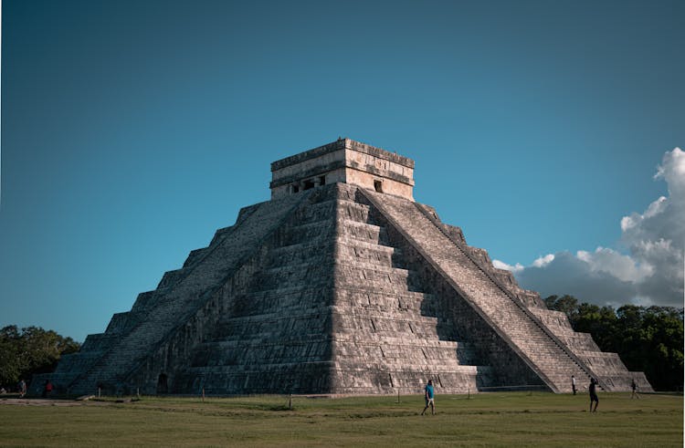 People Walking Near The El Castillo