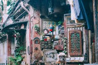 Old Items and Furniture Outside the House