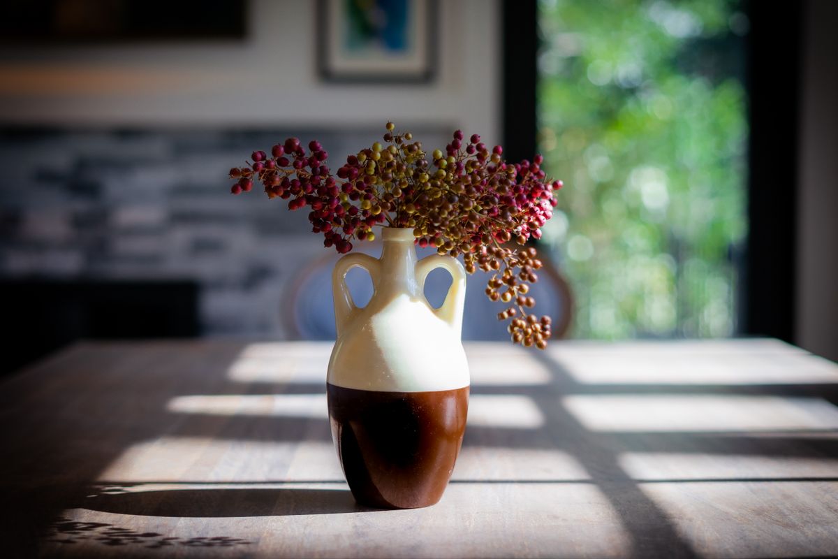 Vaso artesanal de cerámica