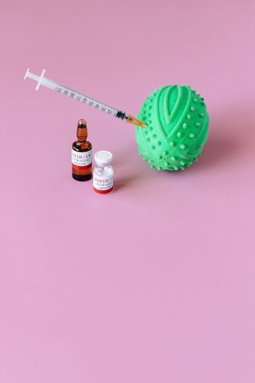 Free Injecting Syringes On the Stress Ball Stock Photo