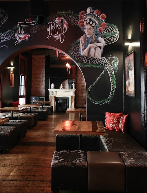 Interior Design of an Oriental Bar and Restaurant