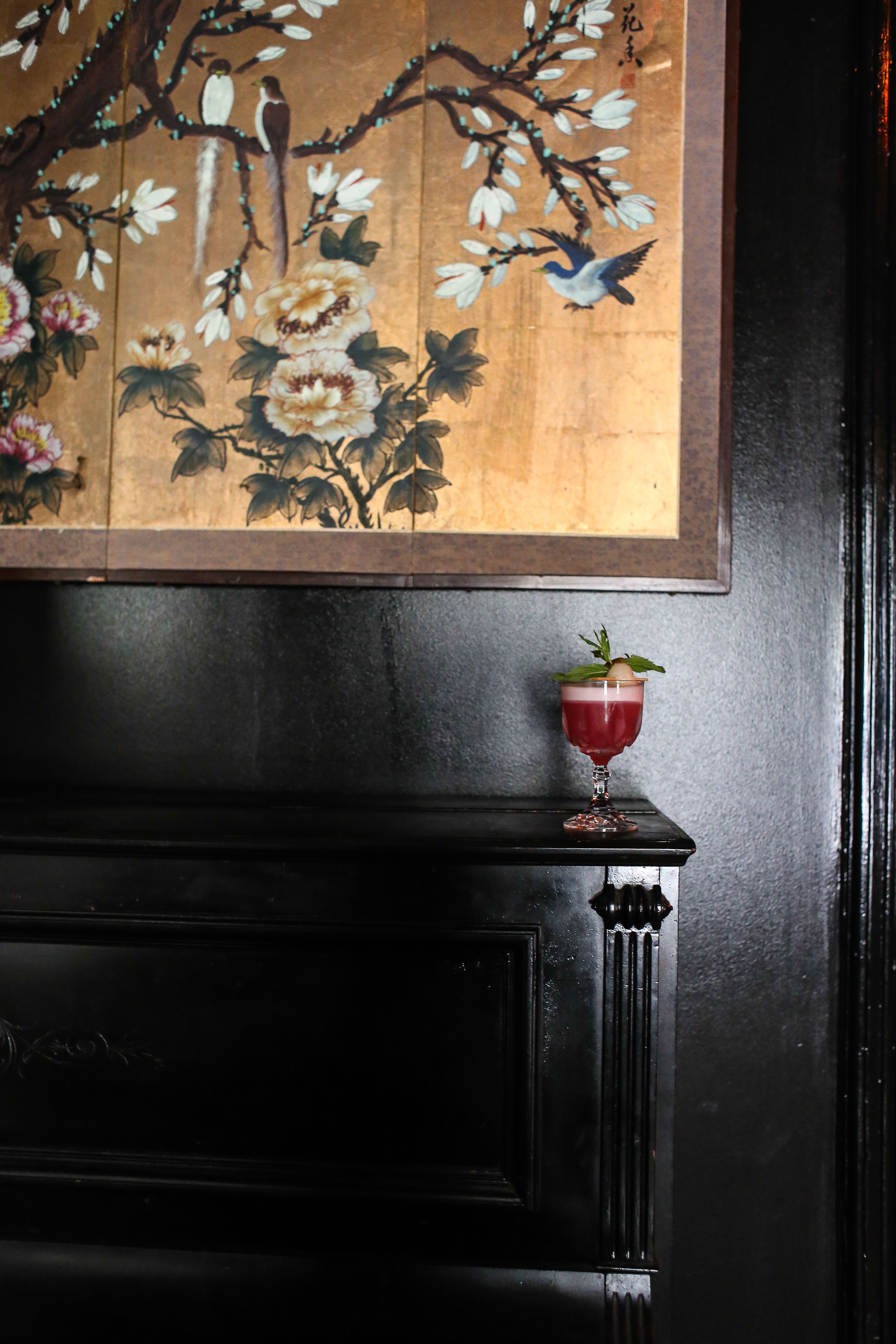 Cocktail drink on wooden table