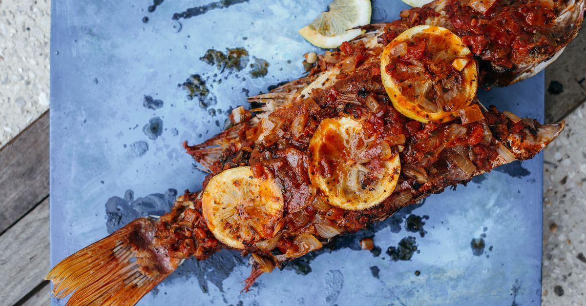 Greasy Fish with Lemon Slices · Free Stock Photo