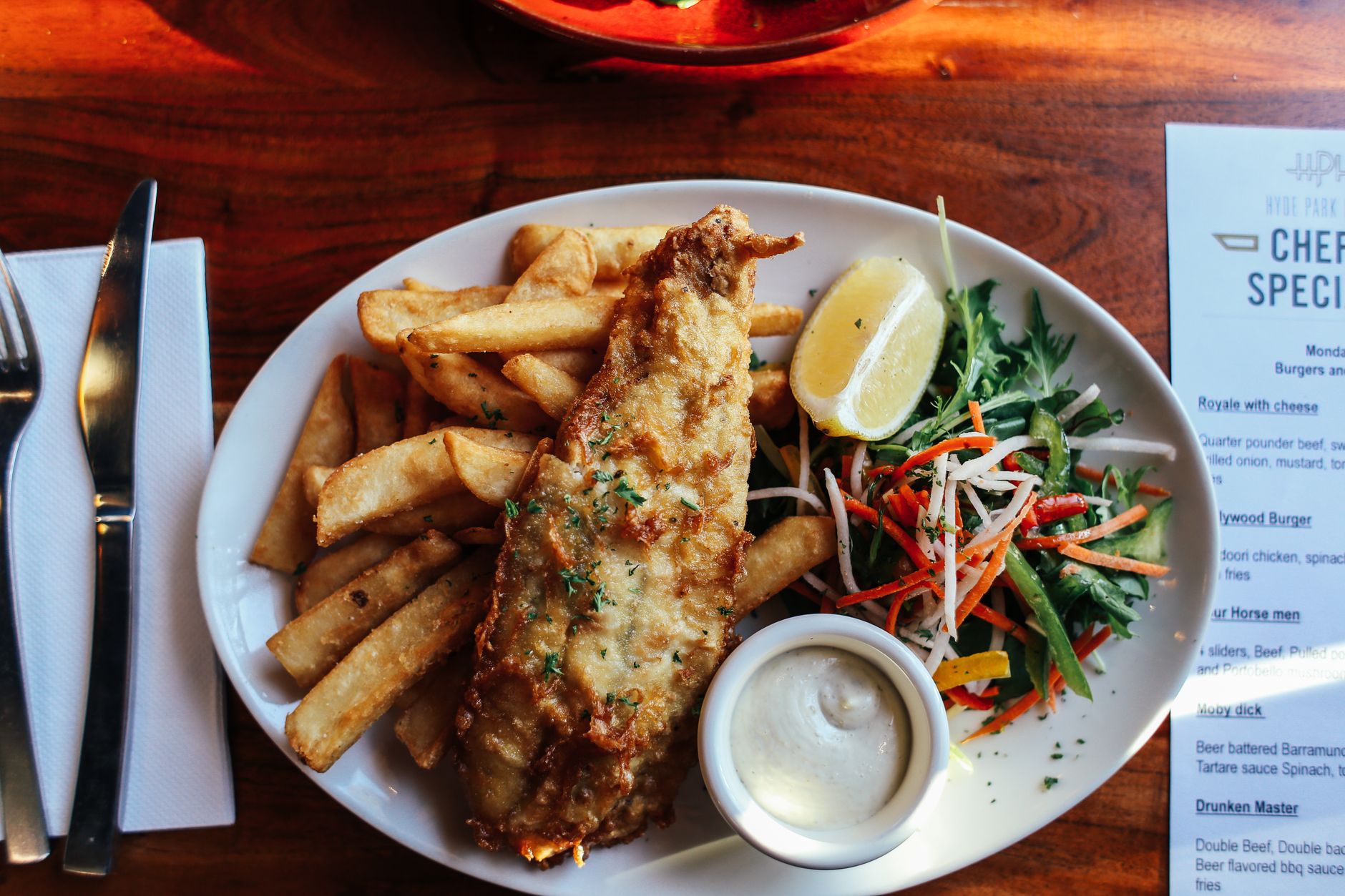 Cod And Chips at English Fish and Chips, Buderim
