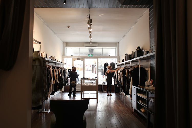 Women Shopping In Clothing Store