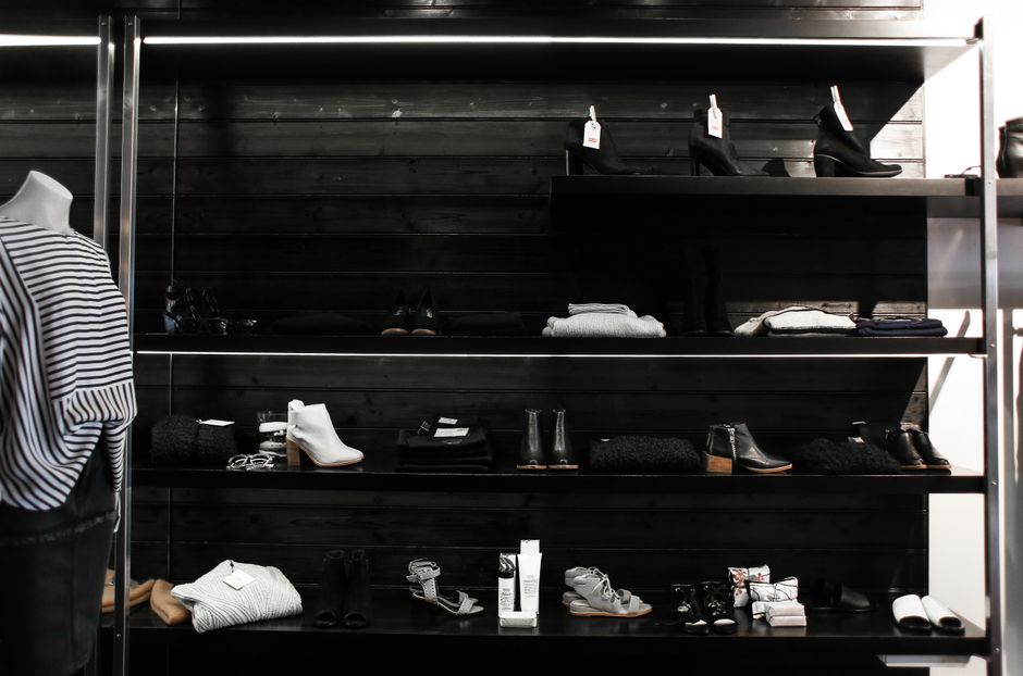 Display of authentic Australian sheepskin Ugg boots in a shop