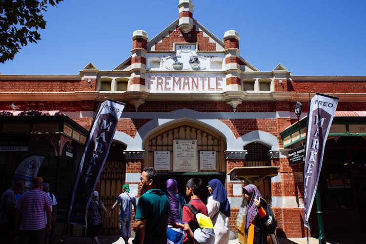 People Standing In Front Of Fremantle Market