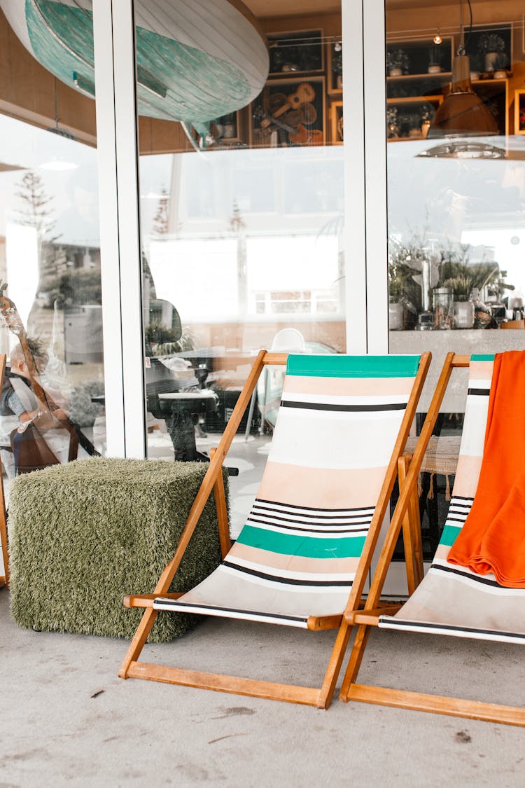 A Photo Of Wooden Deck Chairs