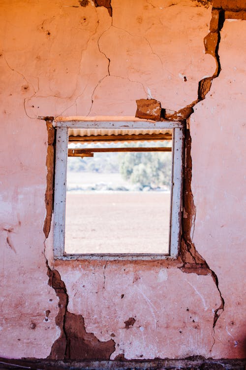 Square Frame on Cracked Wall