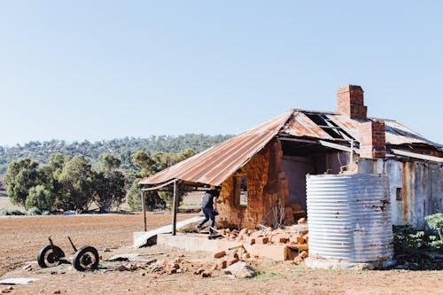 Abandoned House Ruin in a Desert