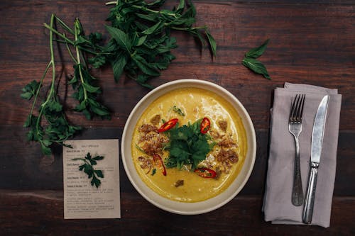 Soup Dish on a Ceramic Bowl 