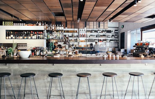 Interior Design of a Cafe Bar