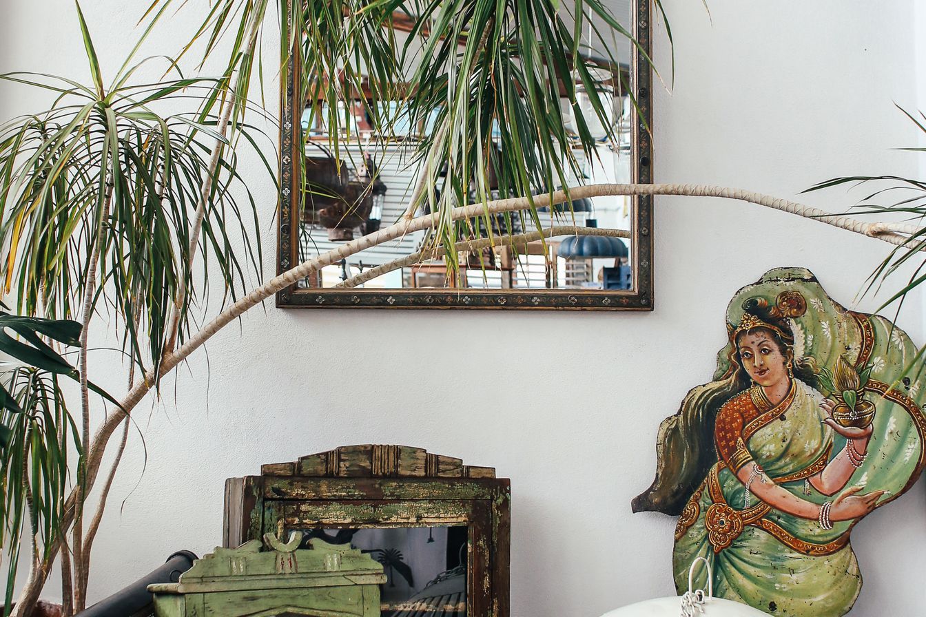 Almofadas e plantas em composição boho chic