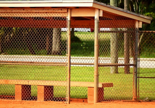 Waiting Shed Surrounded by Metal Fence