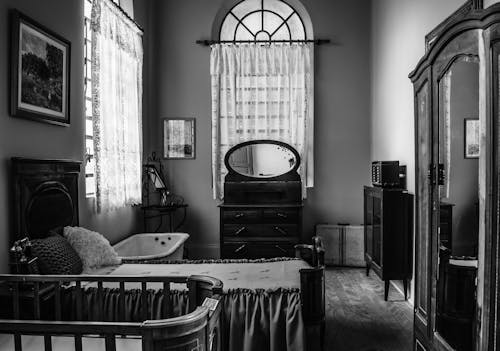 Darmowe zdjęcie z galerii z czarno-biały, martwa natura, meble