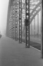 Grayscale Photo of Metal Gate