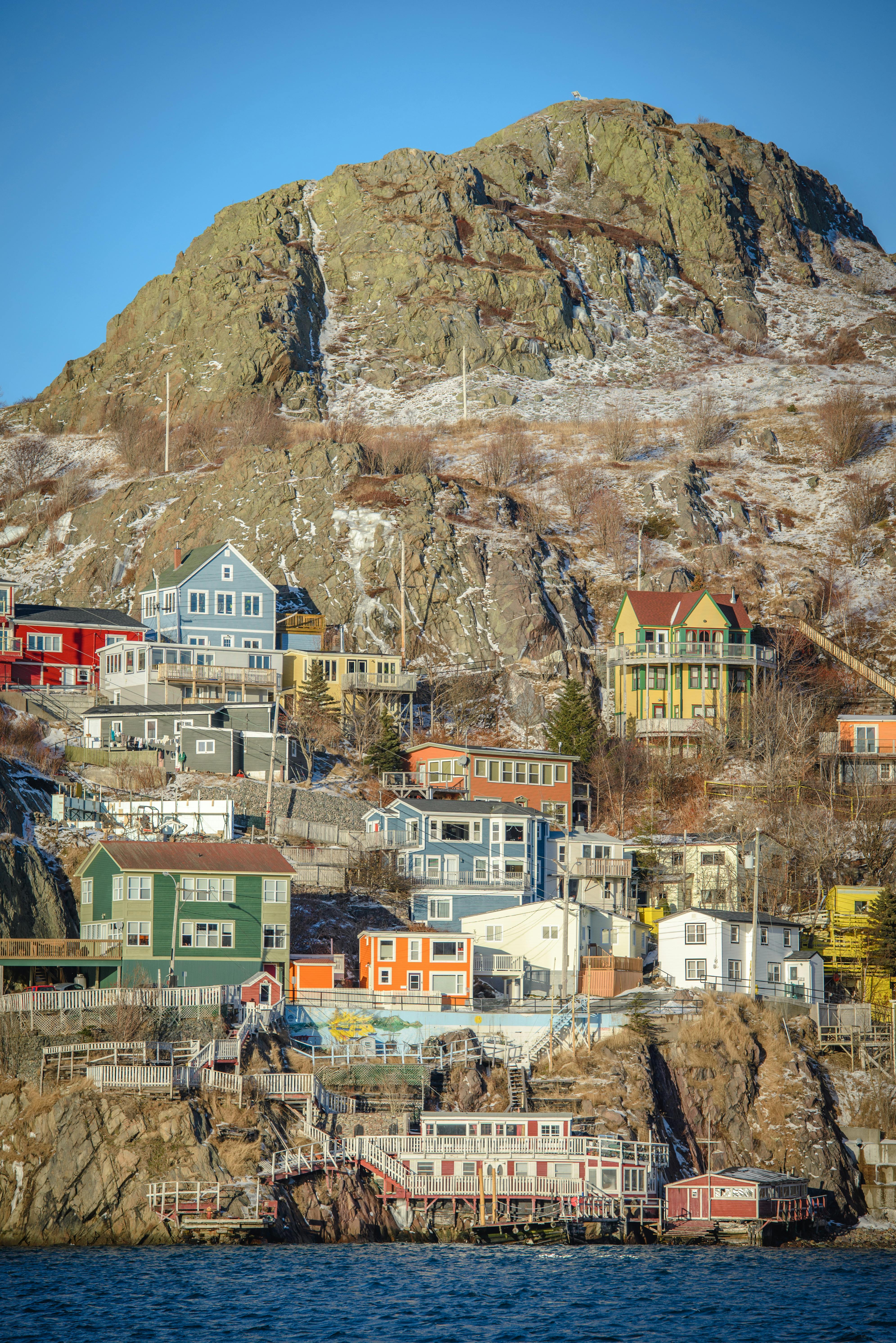 Free stock photo of battery, colorful houses, newfoundland