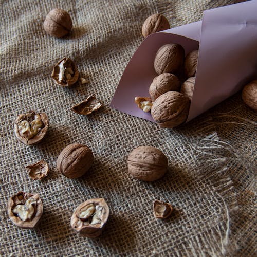 Close-Up Photo of Brown Walnuts