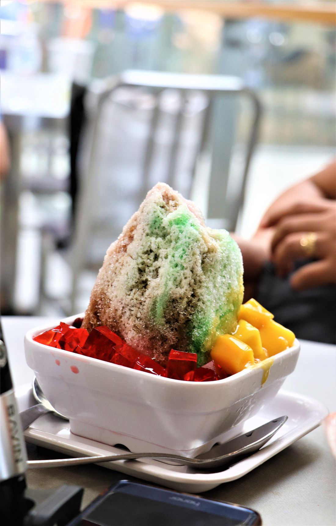 Granizado con toppings de referencia